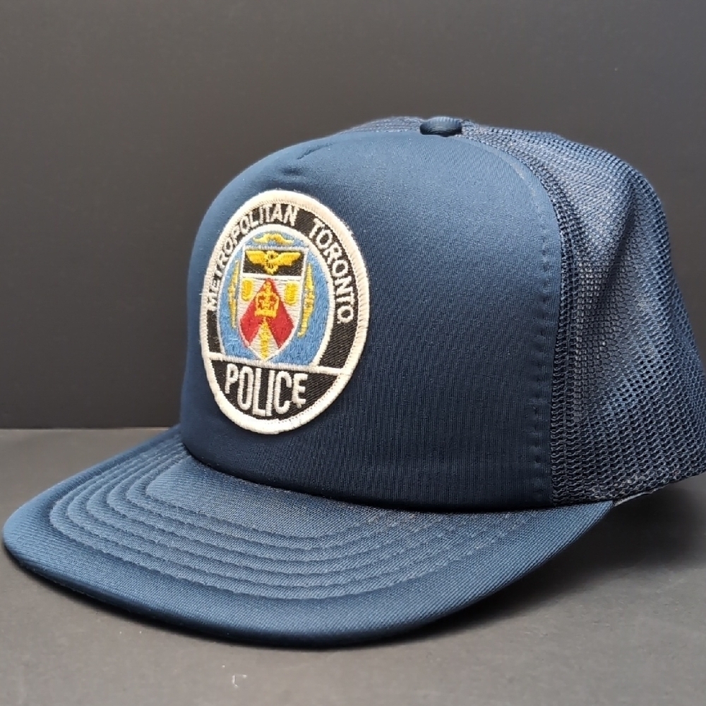 VTG, Metropolitan Toronto Police Dark Blue Mesh, Snapback Trucker Hat.